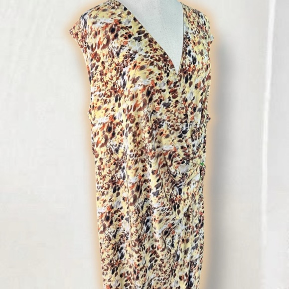 NWT Kasper ‘Naomi’ Everyday Knit Surplice Dress in “Daffodil / Vanilla Ice” 20W - Picture 16 of 16